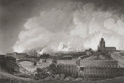 Bristol, Inglaterra, durante los disturbios de 1831, 1883 de English School